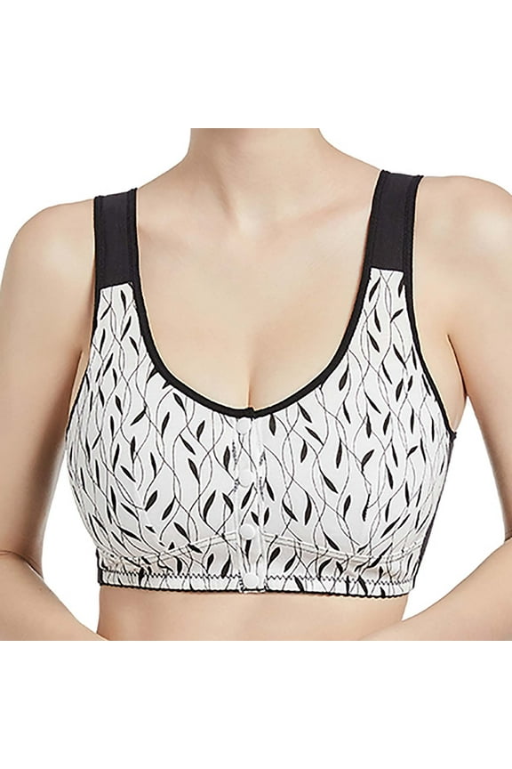 Sports Bra Bras For Women Front Closure Lightly Lined No Underwire T Shirt Bras For Everyday Full Coverage Comfort Supportive Bralette,Black Women'S Nylon Underwear 58