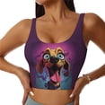 thumbnail image 1 of Sports Bra For Women, Cartoon Big-Eyed Dog Sports Bras For Women High Support, Workout Tank Tops Woman With Removable Cups, 1 of 8