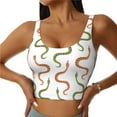 thumbnail image 1 of Sports Bra For Women, Cartoon Simple Cute Snake Sports Bras For Women High Support, Workout Tank Tops Woman With Removable Cups, 1 of 8