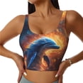 thumbnail image 1 of Sports Bra For Women, Cool Dolphin Sports Bras For Women High Support, Workout Tank Tops Woman With Removable Cups, 1 of 8