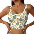 thumbnail image 1 of Sports Bra For Women, Cute Durian Bow Tie Sports Bras For Women High Support, Workout Tank Tops Woman With Removable Cups, 1 of 8