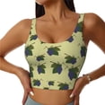 thumbnail image 1 of Sports Bra For Women, Cute Grape Kelly Green Leaves Sports Bras For Women High Support, Workout Tank Tops Woman With Removable Cups, 1 of 8