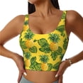 thumbnail image 1 of Sports Bra For Women, Cute Pineapple Green Leaves Sports Bras For Women High Support, Workout Tank Tops Woman With Removable Cups, 1 of 8