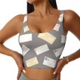 thumbnail image 1 of Sports Bra For Women, Envelope Pattern Sports Bras For Women High Support, Workout Tank Tops Woman With Removable Cups, 1 of 8