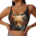 thumbnail image 1 of Sports Bra For Women, Floral Fox Sports Bras For Women High Support, Workout Tank Tops Woman With Removable Cups, 1 of 8