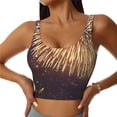 thumbnail image 1 of Sports Bra For Women, Happy New Year Sports Bras For Women High Support, Workout Tank Tops Woman With Removable Cups, 1 of 8