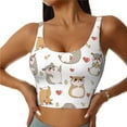 thumbnail image 1 of Sports Bra For Women, Love Cartoon Cute Hamster Sports Bras For Women High Support, Workout Tank Tops Woman With Removable Cups, 1 of 8