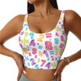 thumbnail image 1 of Sports Bra For Women, Math Colorful Number Sports Bras For Women High Support, Workout Tank Tops Woman With Removable Cups, 1 of 8