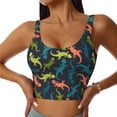 thumbnail image 1 of Sports Bra For Women, Multicolor Cute Lizard Gecko Sports Bras For Women High Support, Workout Tank Tops Woman With Removable Cups, 1 of 8