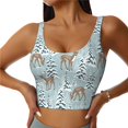 thumbnail image 1 of Sports Bra For Women, Snow Scene Cute Deer Tree Sports Bras For Women High Support, Workout Tank Tops Woman With Removable Cups, 1 of 8