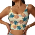 thumbnail image 1 of Sports Bra For Women, Summer Pineapple_A Sports Bras For Women High Support, Workout Tank Tops Woman With Removable Cups, 1 of 8