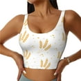 thumbnail image 1 of Sports Bra For Women, Wheat Sports Bras For Women High Support, Workout Tank Tops Woman With Removable Cups, 1 of 8