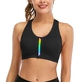 thumbnail image 1 of Sports Bra, Front Close Seamless Workout Bra with Removable Pad for Running Equestrian Yoga, 1 of 9