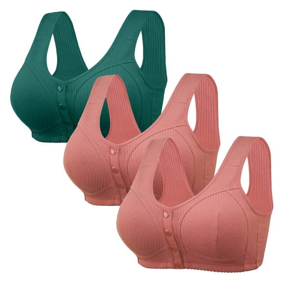 Sports Bra High Support Bras For Women Adjustable Strap Full Coverage Up Bras Comfortable No Underwire Wireless Bras,Green Women'S Nylon Underwear 50