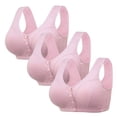 thumbnail image 1 of Sports Bra High Support Bras For Women Adjustable Strap Full Coverage Up Bras Comfortable No Underwire Wireless Bras,Pink Women'S Nylon Underwear 46, 1 of 3