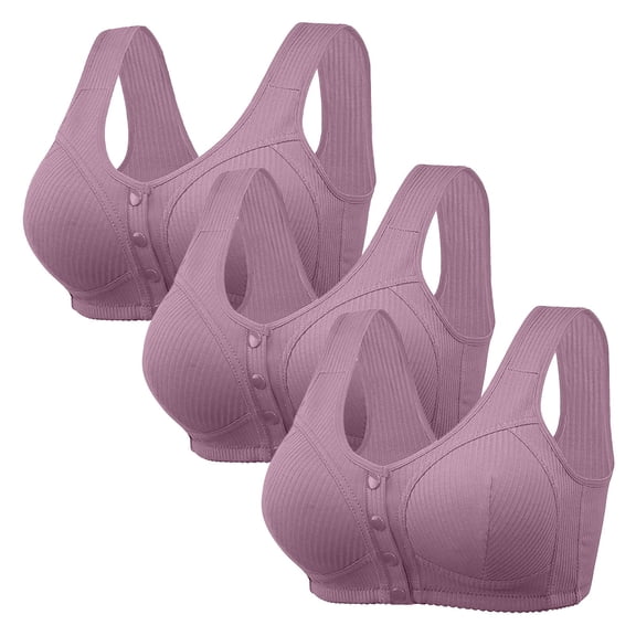Sports Bra High Support Bras For Women Adjustable Strap Full Coverage Up Bras Comfortable No Underwire Wireless Bras,Purple Women'S Nylon Underwear 46