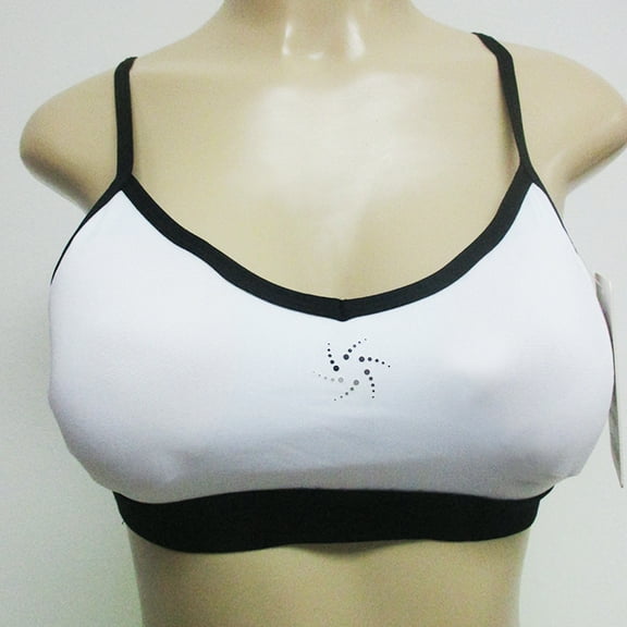 Sports Bra Racerback Stretch Top Gym Fitness Stretch Yoga Workout Top White XL