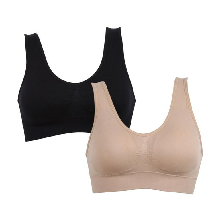 1Pc Women Seamless Plus Size Sport Bra Wireless Gym Yoga Top Comfort Vest  S-6XL