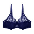 thumbnail image 1 of Womens Sports Bra Tank Top Lace Solid Color Double Breasted Push Up Bra V-Neck Convertible Bra Feature Hook and Eye Closure Push-up Bra Steel M, 1 of 2
