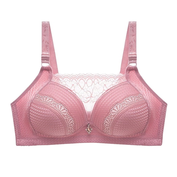 Sports Bra Tank Tops Women Back-Smoothing Bra Feature V-Neck Training Bra Style W-1672 Hook and Eye Closure T-Shirt Bras Pinks S