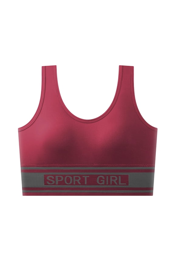 Sports Bra Unpadded Crop Top, Women's Seamless Molded Cup Bralette, Everyday Comfort