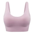 thumbnail image 1 of Sports Bra Women Back Adjustable No Steel Ring Gather Shockproof Fitness Running Underwear Cotton Bra Pink XXL, 1 of 5
