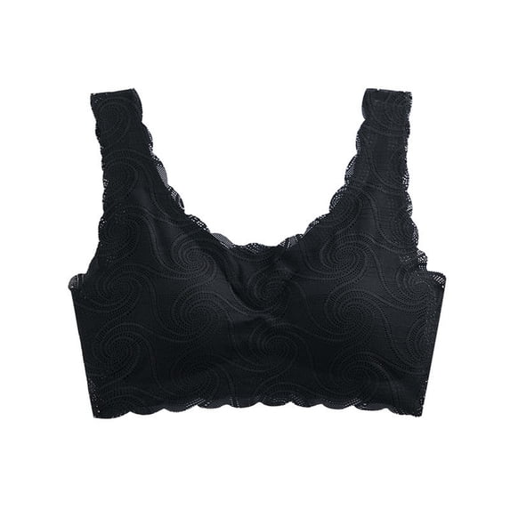 Sports Bra for Women Comfortable Bras for Women Summer New Seamless Sexy Lace Bra Gathered Women's Detachable Chest Pad Vest Style Sports Underwear Women