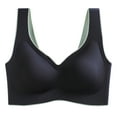 thumbnail image 1 of Sports Bra Women Convertible Bra Feature V-Neck No Underwire Bra Style W-929 Black L, 1 of 3