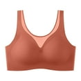 thumbnail image 1 of Sports Bra Women Front Side Buckle Lace Edge Without Steel Ring Movement Seamless Yoga Cotton Bra Red XXXL, 1 of 5