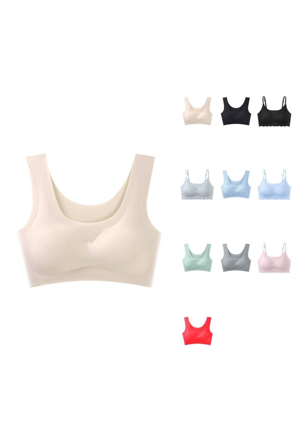 Sports Bra for Women Medium Support Bra Ultra-Thin Ice Silk Bra for Women Wire-Free Breathable Mesh Removable Pads Traceless Comfort for Yoga Gym Running & Sleep