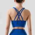 thumbnail image 1 of Sports Bra Women Push Up Underwear Fitness Yoga Tank Crop Top Bras Athletic Vest Gym Shirt Sport Running Sportswear Deep BLUE M, 1 of 6