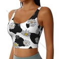 thumbnail image 1 of Sports Bra Women Running Yoga Clothes Vest Cow Daisies Gathering Fitness Vest, 1 of 7