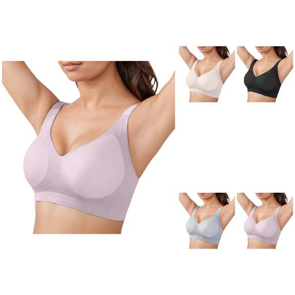 Sports Bra for Women Workout Bra Wireless Push-Up Seamless Bra for Women Full Coverage Supportive Minimizer with Side Support & Anti-Sagging for Large Bust Regular & Plus Size
