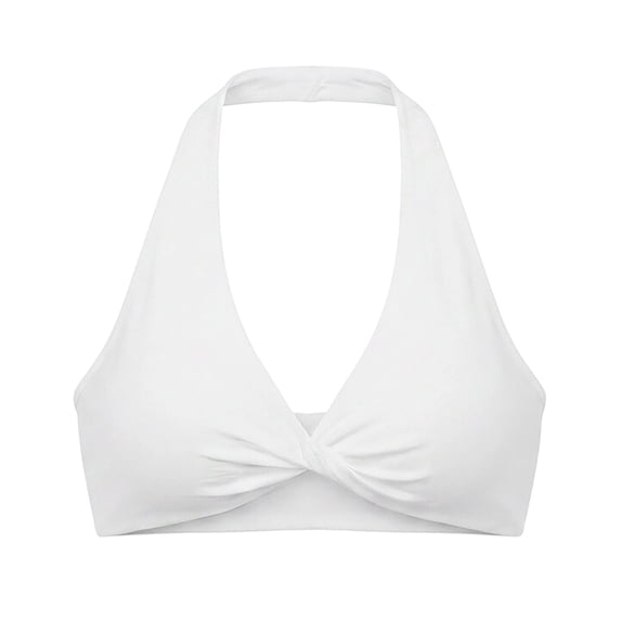 Sports Bra Women's Halter Twist Front Wireless Breathable Stretch Support Bra for Yoga Fitness Beach Daily Casual Layering