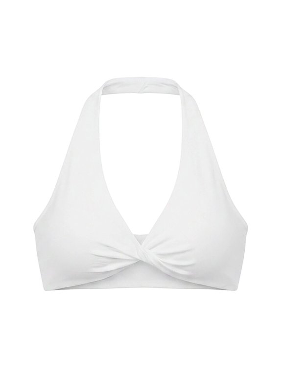 Sports Bra Women's Halter Twist Front Wireless Breathable Stretch Support Bra for Yoga Fitness Beach Daily Casual Layering