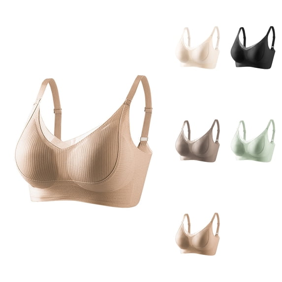 Sports Bra Workout Bra Soft Support Lift Wireless Bra for Small Chest Seamless Full Coverage Push Up Bralette with Fixed Cups No Underwire Comfortable Everyday Sports Back Design