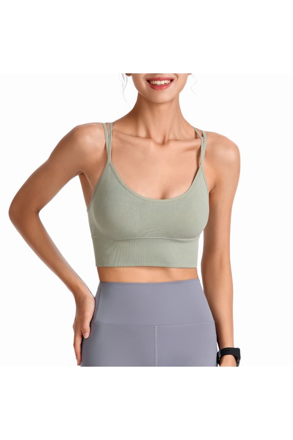 Sports Bra Yoga Running Cross Beauty Back No Steel Ring Shockproof Underwear for Women