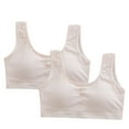 thumbnail image 1 of Sports Bra for Teens 2 Pack Girls Training Bra with Pads Seamless Sport Bra for Teen Girls Comfyable Cotton Training Bra 12Y, 1 of 4