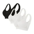 thumbnail image 1 of Sports Bra for Women 3 Pack, Plus Size Wireless Seamless Push Up Bras Full Coverage Breathable Comfort Stretch High Impact Yoga Bra, 1 of 4