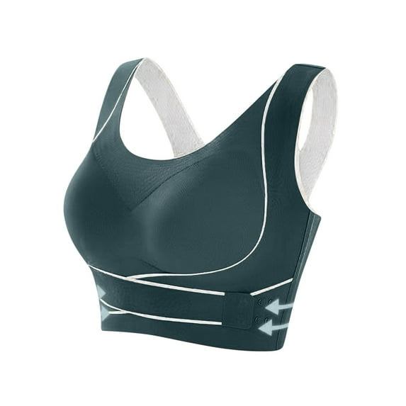 Sports Bra for Women,Breathable Women Racerback Sports Bras High Impact Workout Gym Activewear Bra Green M