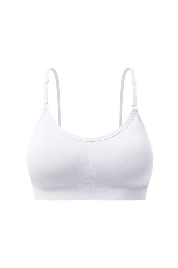 Sports Bra for Women Comfort Ribbed No Underwire Cami Bras Racerback Stretchy Lightweight Workouts Bralette