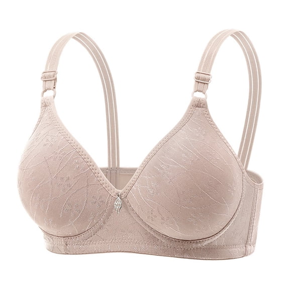 Sports Bra for Women JIANLAI with Support Lift Full Coverage Push Up Plus Size Sport Bra Seamless Molded Cup Padded Tshirt Bra Khaki