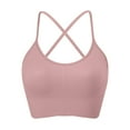 thumbnail image 1 of Sports Bra for Women, Longline Padded Strappy Sports Bras Medium Support Yoga Gym Running Workout Crop Tank Tops, 1 of 5