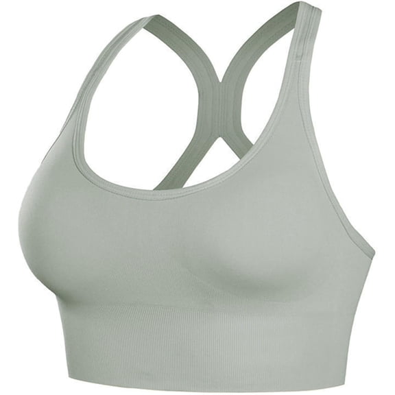 Sports Bra for Women Medium Support Criss Cross Back Strappy Workout Bra Gym Activewear Top