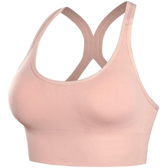 Sports Bra for Women Medium Support Criss Cross Back Strappy Workout Bra Gym Activewear Top