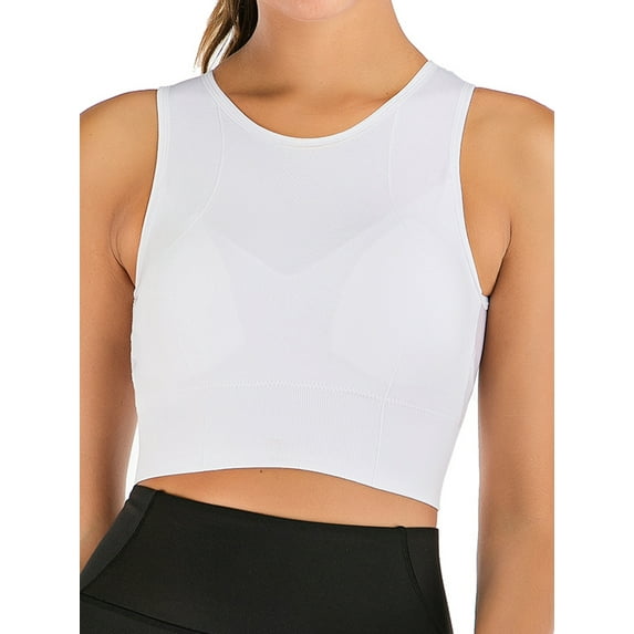 Sports Bra for Women, Mesh Back Padded Sports Bras Light Support Yoga Bra with Removable Cups