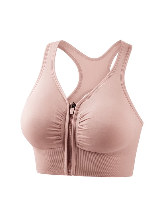 Sports Bra for Women, Padded Racerback High Impact Bras Wirefree Yoga Exercise Athletic Workout Gym Activewear Bra with Removable Cups