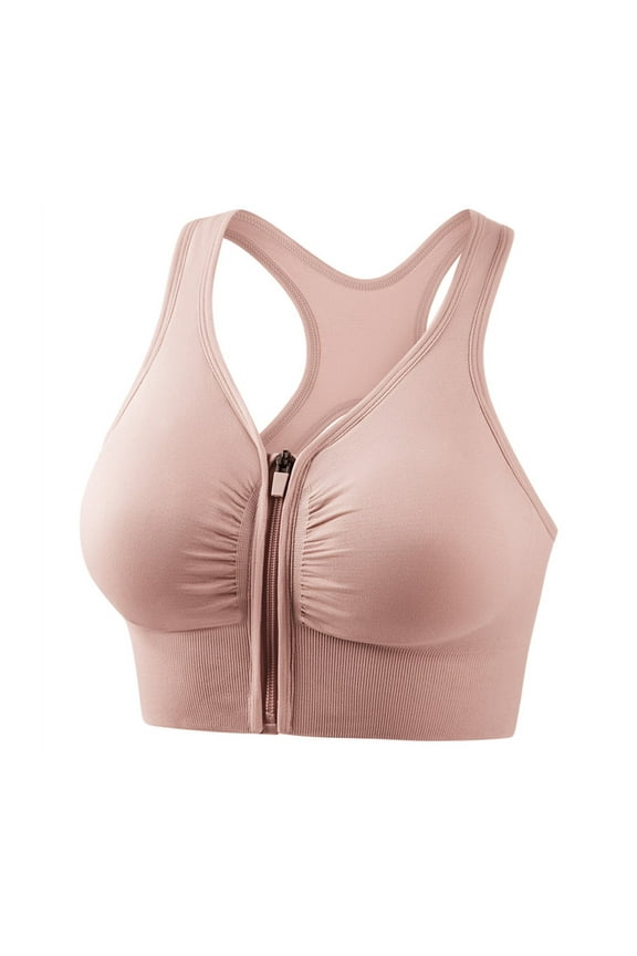 Sports Bra for Women, Padded Racerback High Impact Bras Wirefree Yoga Exercise Athletic Workout Gym Activewear Bra with Removable Cups