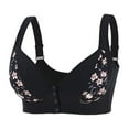 thumbnail image 1 of Sports Bra for Women Plus Size New Abcdefg Cup Women Leopard-Print Front Buckles Underwear No Steel Close Bra Black 36D, 1 of 6