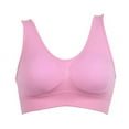 thumbnail image 1 of Sports Bra for Women, Seamless Comfortable Yoga Bra with Pads,Pink, 1 of 8